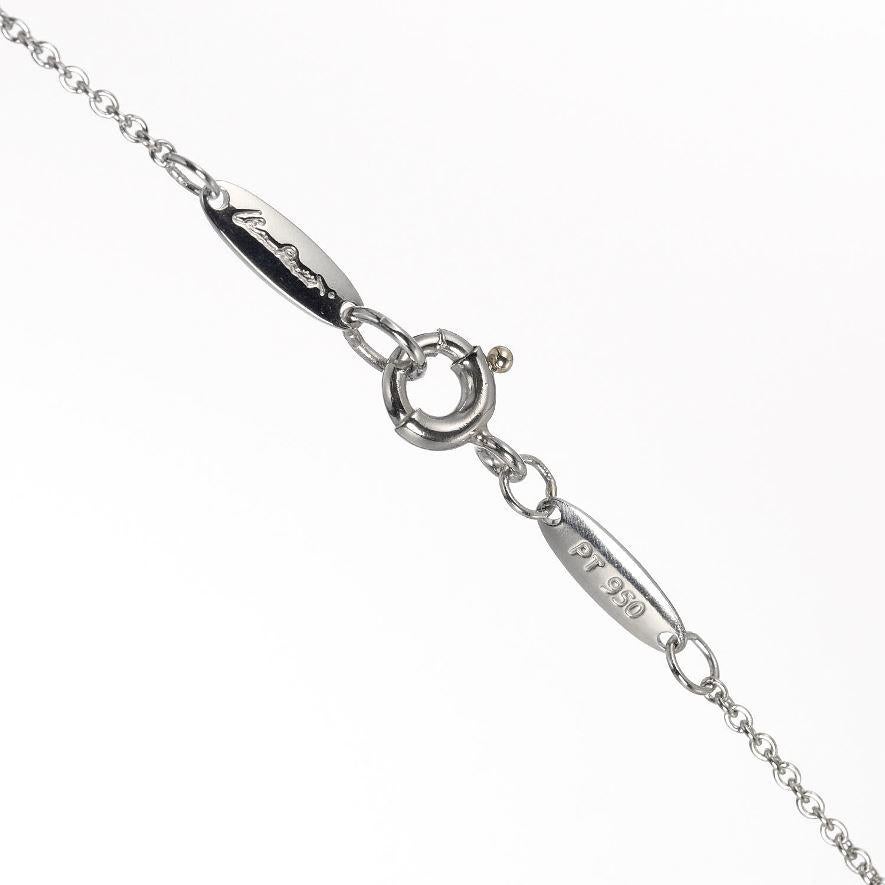 TIFFANY & Co. Elsa Peretti Platinum .20ct Diamond Cross Pendant Necklace  For Sale 2
