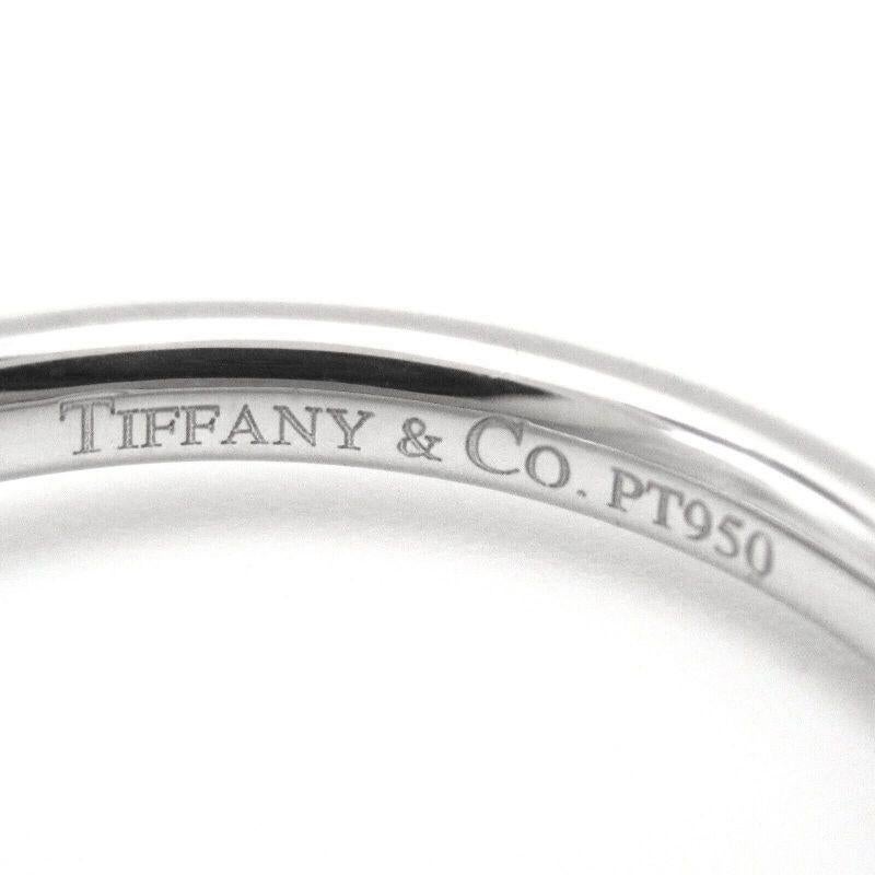 TIFFANY & Co. Elsa Peretti Platinum 3 Diamond 2mm Curved Wedding Band Ring 4 For Sale 1