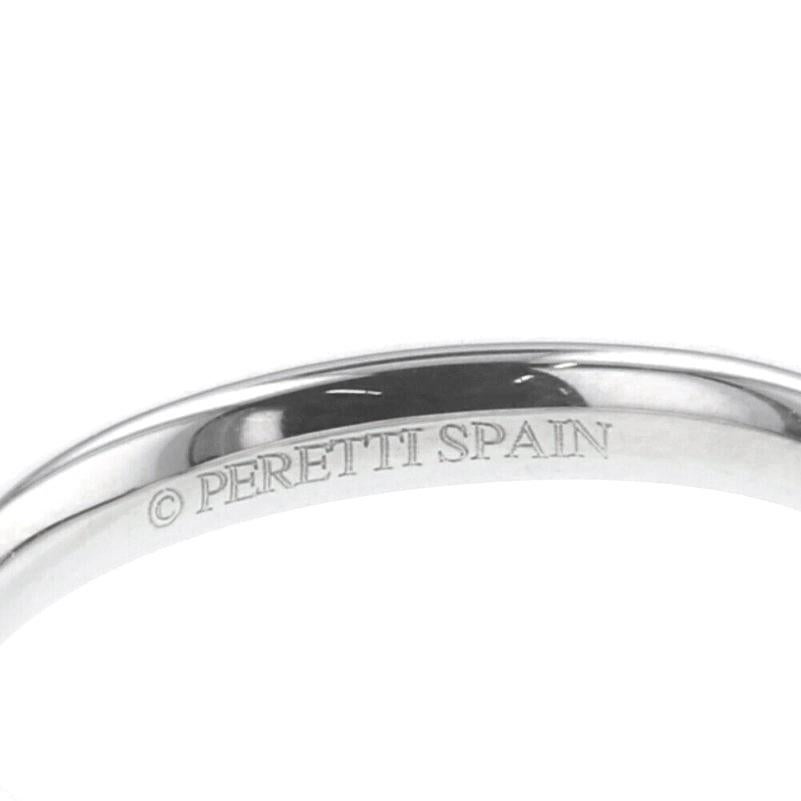 TIFFANY & Co. Elsa Peretti Platinum 3 Diamond 2mm Curved Wedding Band Ring 4 For Sale 2