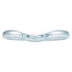 TIFFANY & Co. Elsa Peretti Platin 3 Diamant 2mm geschwungener Ehering 4