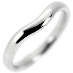 TIFFANY & Co. Elsa Peretti Platinum 3mm Curved Wedding Band Ring 6.5