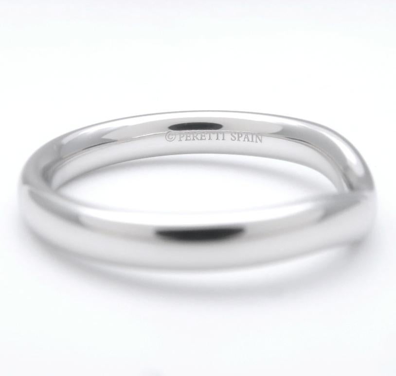 TIFFANY & Co. Elsa Peretti Platin 3mm geschwungener Ehering 7,5 im Angebot 1
