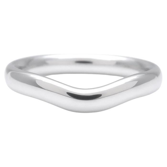 TIFFANY & Co. Elsa Peretti Alianza de Platino Curvada 3 mm 7,5