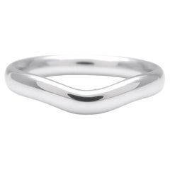 TIFFANY & Co. Elsa Peretti Alianza de Platino Curvada 3 mm 7,5