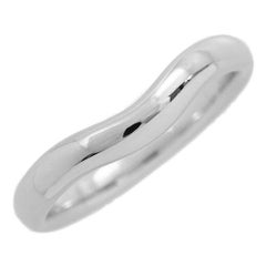 TIFFANY & Co. Elsa Peretti Platinum 3mm Curved Wedding Band Ring 8.5