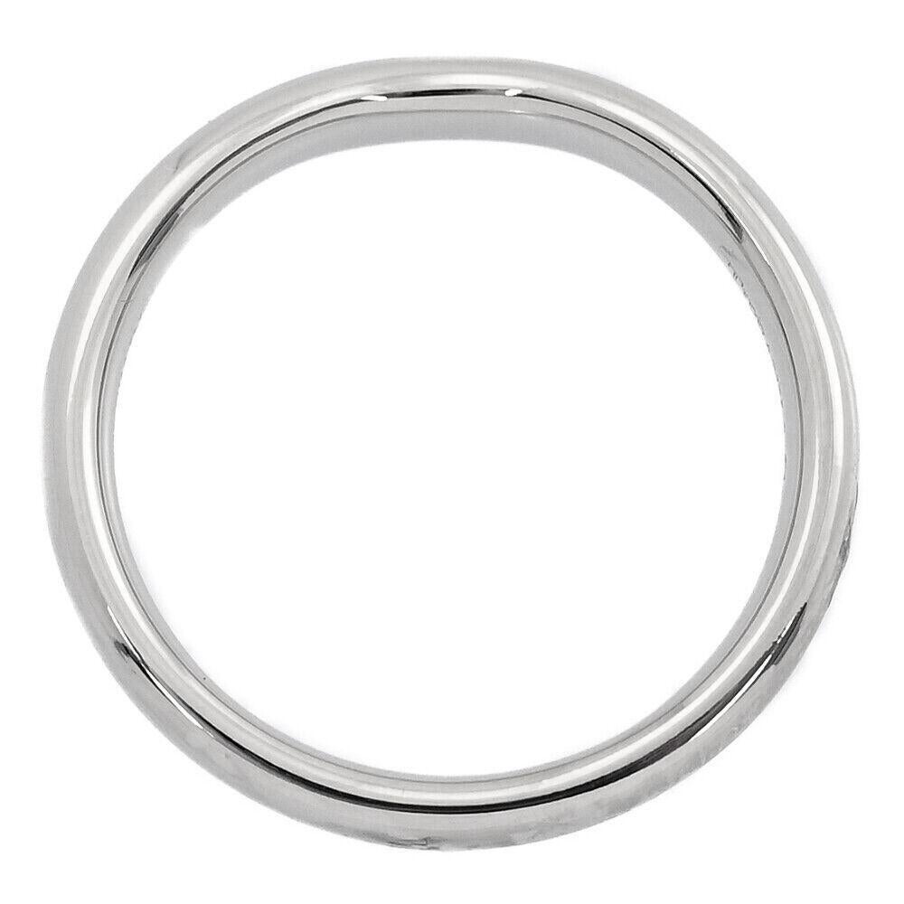 TIFFANY & Co. Elsa Peretti Platinum 3mm Curved Wedding Band Ring 8.5 For Sale 3