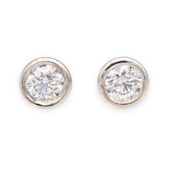 Tiffany & Co. Elsa Peretti Platinum .46ct Diamonds by the Yard Stud Earrings