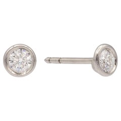 Tiffany & Co. Orecchini con perno di Elsa Peretti in platino con diamanti da 0,46 ct.