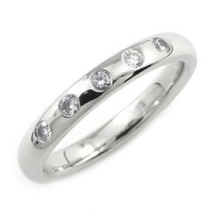 TIFFANY & Co. Elsa Peretti Platin 5 Diamant Stapelbarer Ring 5