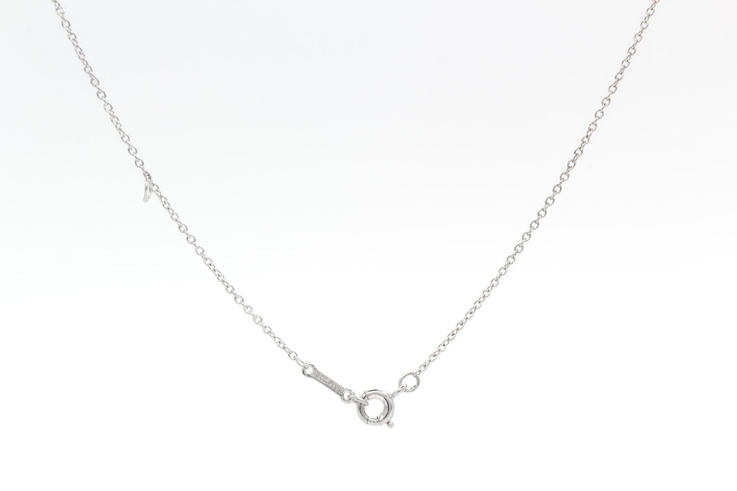 Tiffany & Co. Elsa Peretti Platinum Cross Pendant Necklace 4