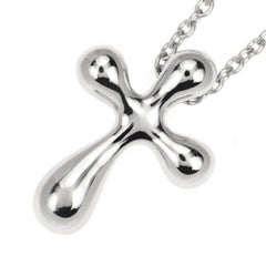 TIFFANY & Co. Elsa Peretti Platinum Cross Pendant Necklace