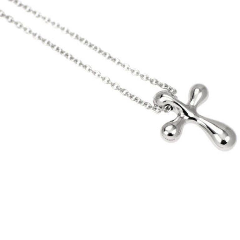 tiffany silver cross necklace