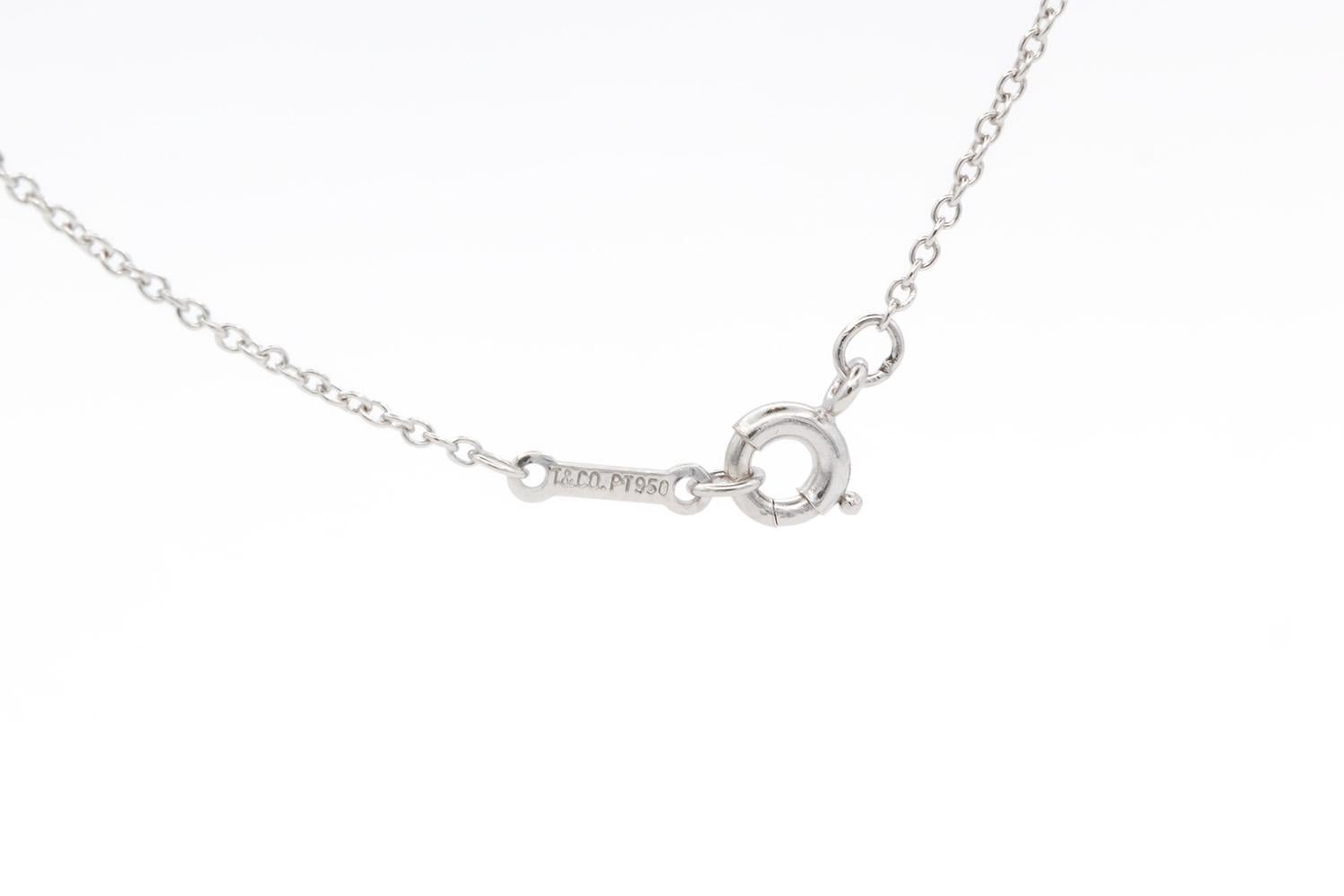 Tiffany & Co. Elsa Peretti Platinum Cross Pendant Necklace For Sale 4