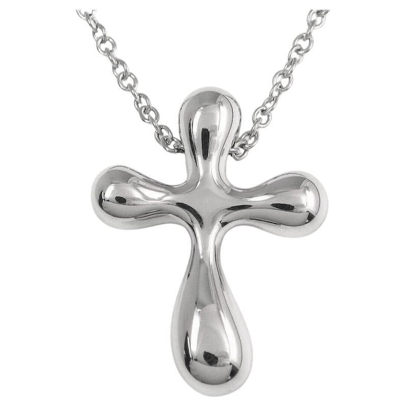 TIFFANY & Co. Collana con ciondolo a croce in platino di Elsa Peretti