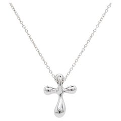 Tiffany & Co. Elsa Peretti, collier pendentif croix en platine