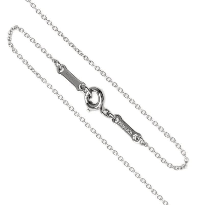 Women's TIFFANY & Co. Elsa Peretti Platinum Diamond 16mm Open Heart Pendant Necklace