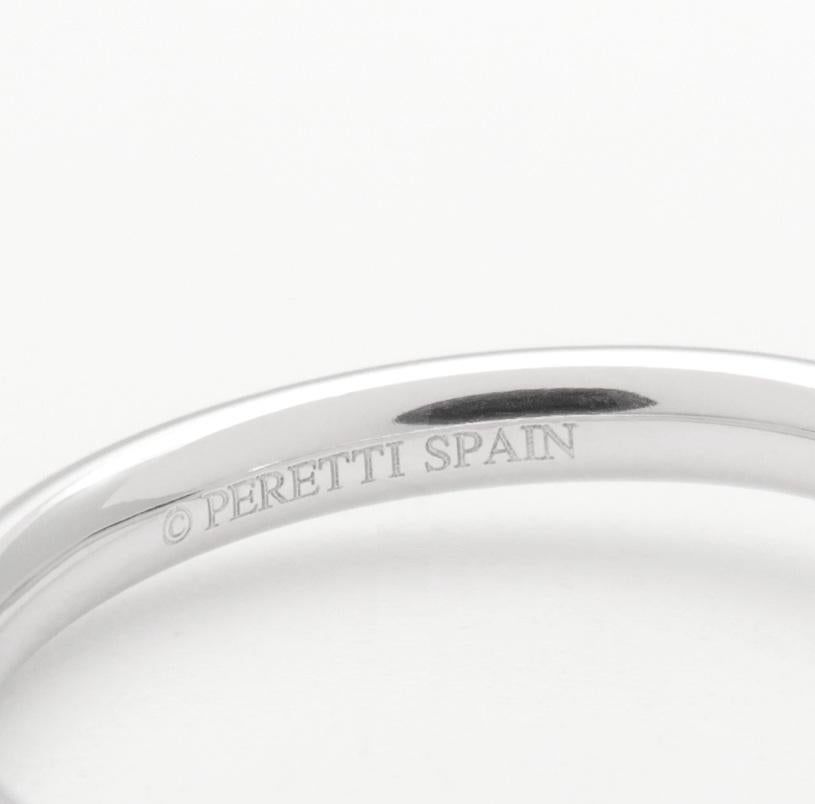 Donna TIFFANY & Co. Elsa Peretti Anello di Platino con Diamante 2mm Curvo 5 &New in vendita