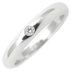 TIFFANY & Co. Elsa Peretti Bague jonc en platine et diamants taille 4