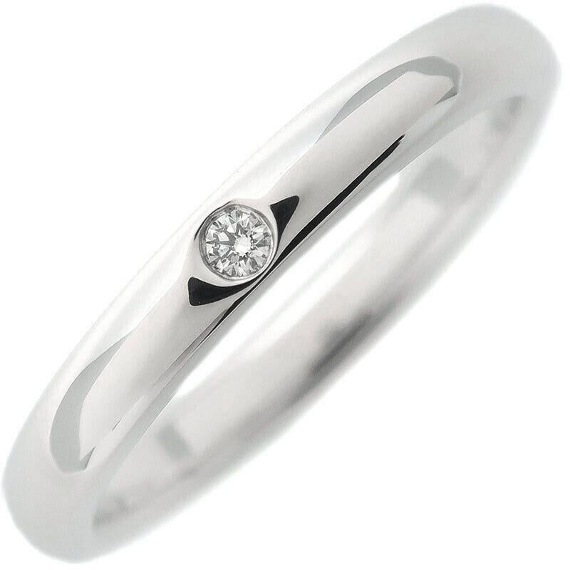 TIFFANY & Co. Elsa Peretti Platinum Diamond Band Ring 6.5

 Metal: Platinum 
 Size: 6.5 
 Band Width: 2.8mm
 Weight: 5.20 grams 
 Diamond: One round brilliant diamond, carat total weight .02
 Hallmark: TIFFANY&Co. ©PERETTI PT950
 Value: