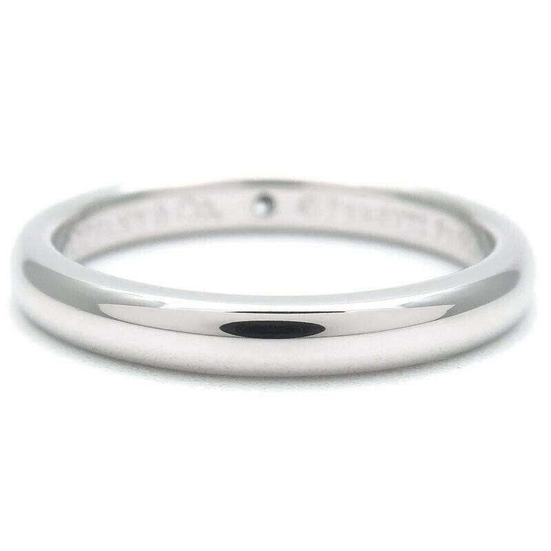 Round Cut TIFFANY & Co. Elsa Peretti Platinum Diamond Band Ring 6.5 For Sale