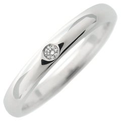 TIFFANY & Co. Elsa Peretti Bague jonc en platine et diamants taille 6.5