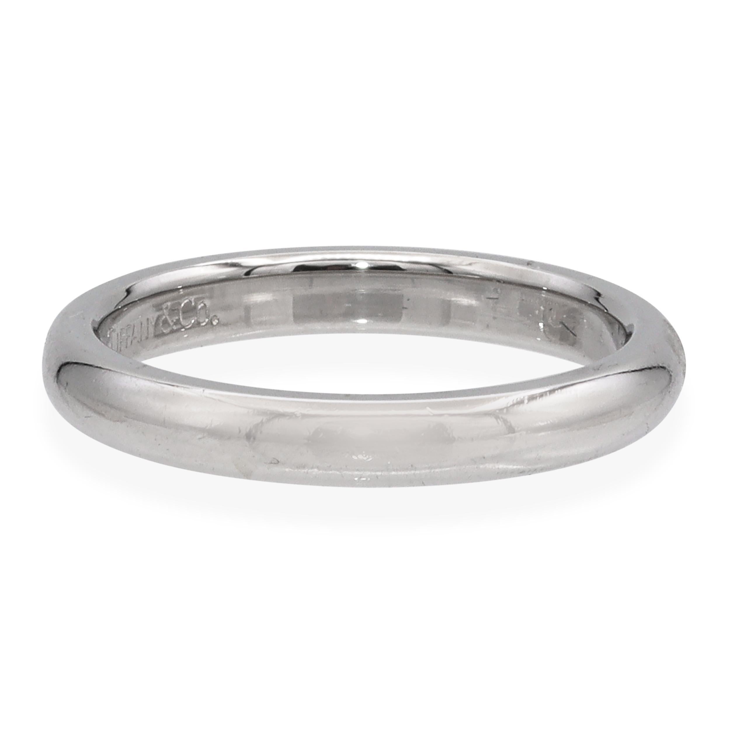 Tiffany & Co. Anello a fascia con diamante in platino Elsa Peretti In condizioni buone in vendita a New York, NY