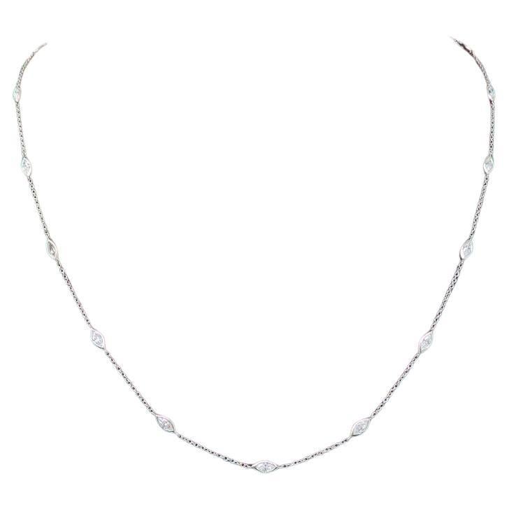 Tiffany & Co. Elsa Peretti Platinum Diamond Necklace