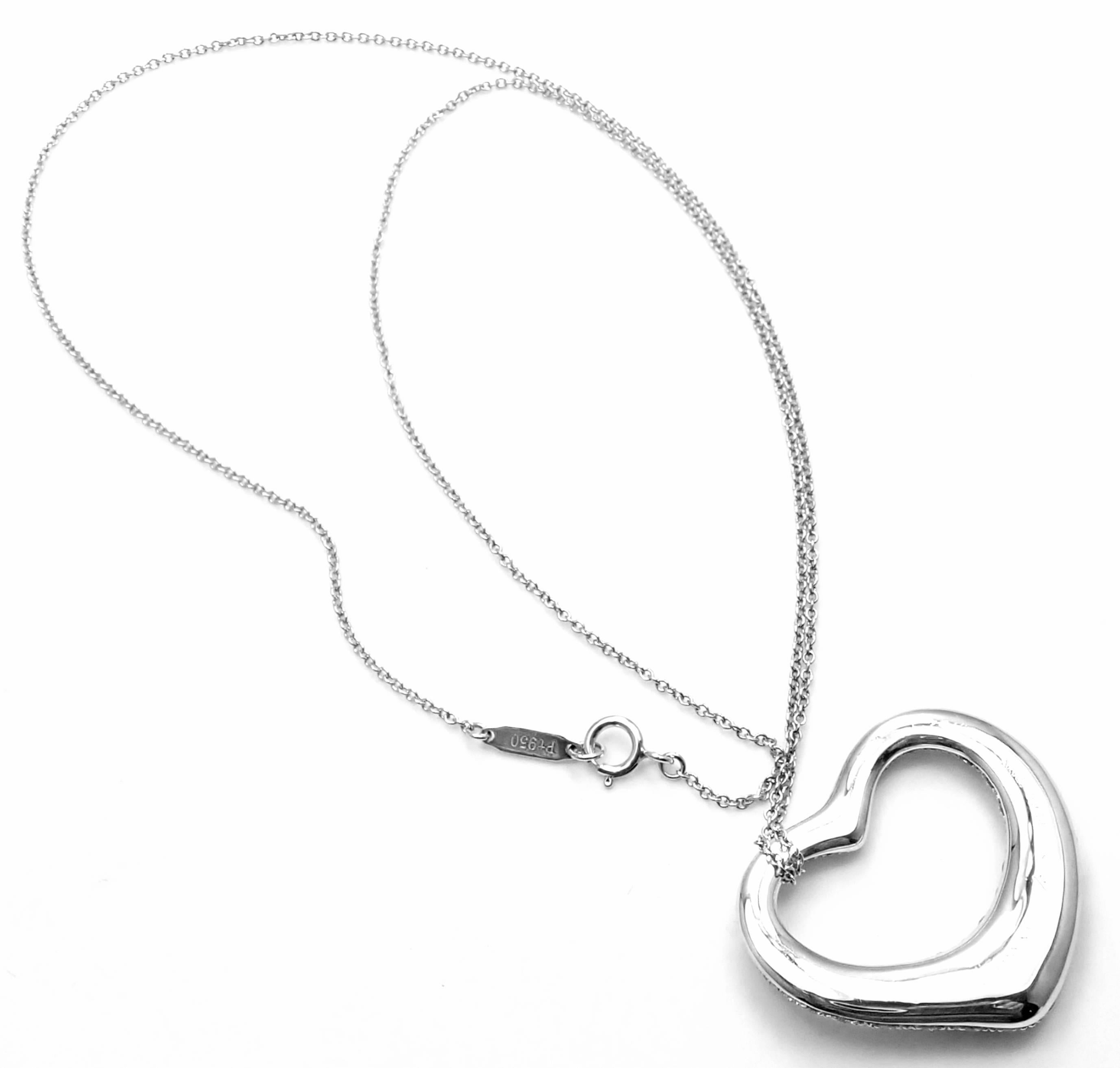 tiffany open heart necklace with diamond