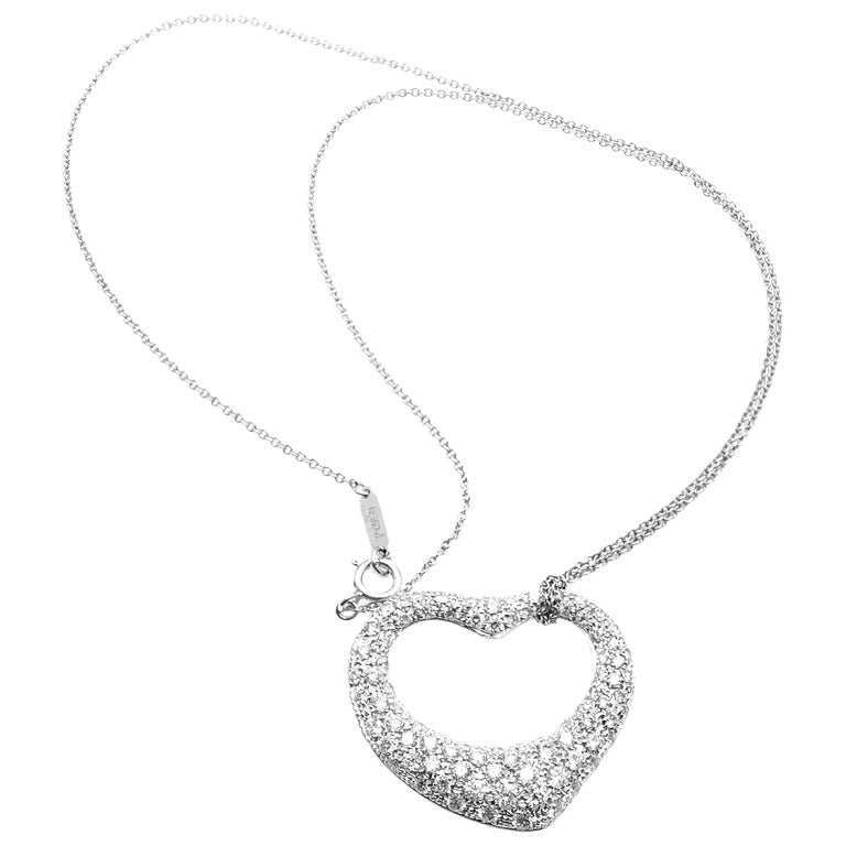 Tiffany and co open heart necklace Clearance