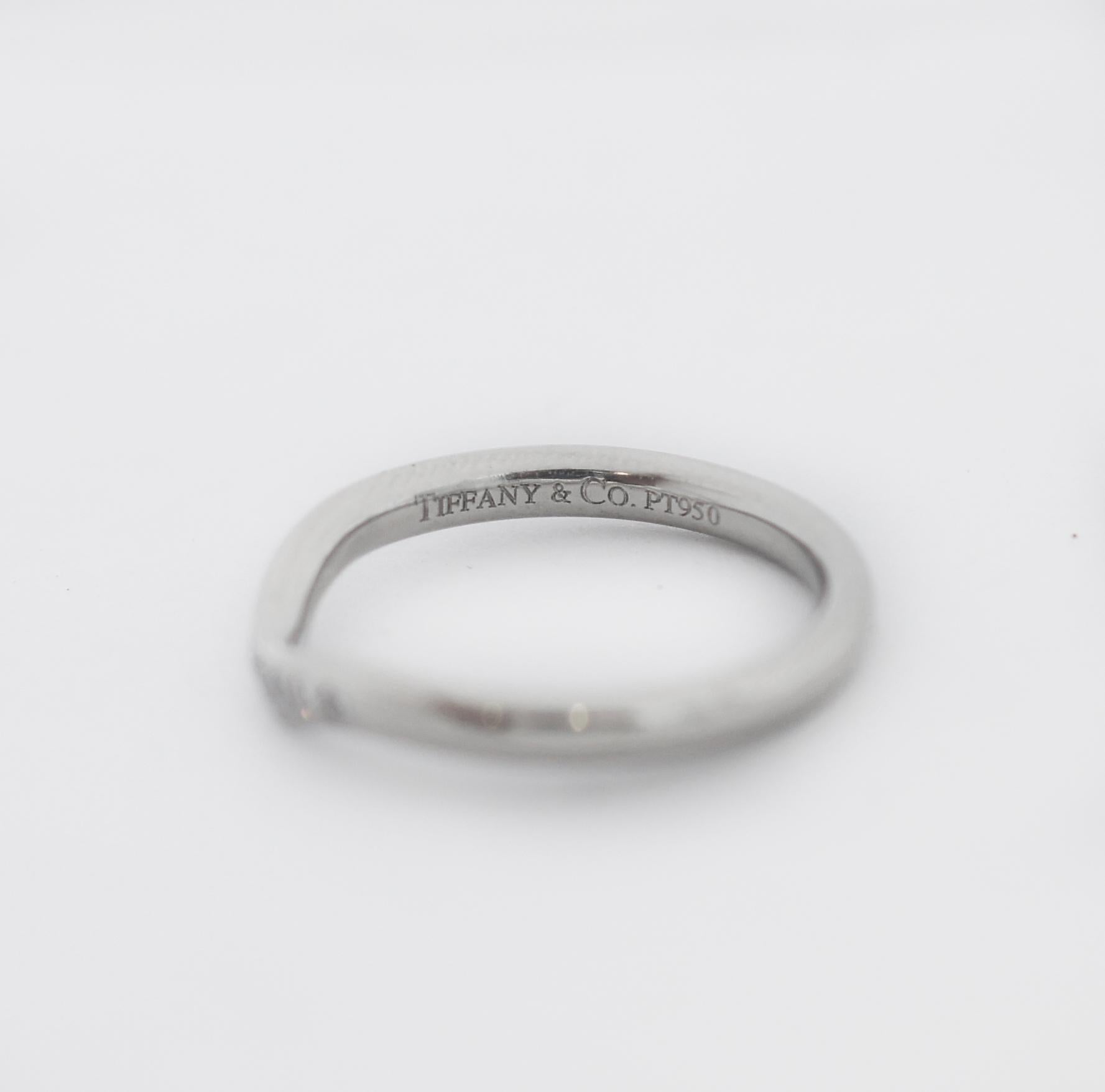 Round Cut  Tiffany & Co. Elsa Peretti Platinum Diamond Ring For Sale