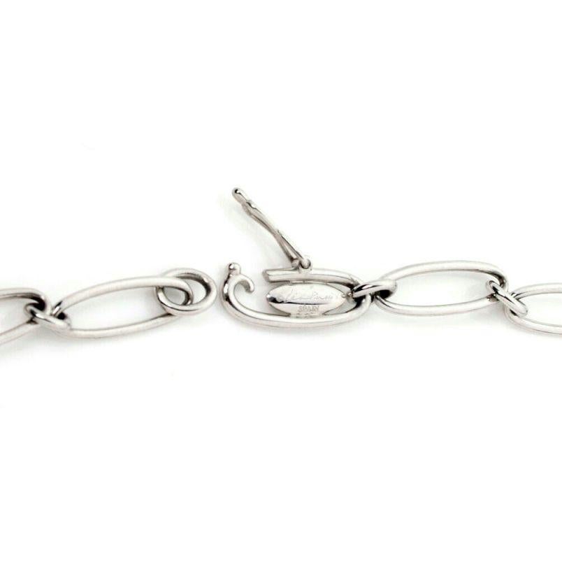 Women's TIFFANY & Co. Elsa Peretti Platinum Diamond Starfish Charm Oval Link Bracelet For Sale