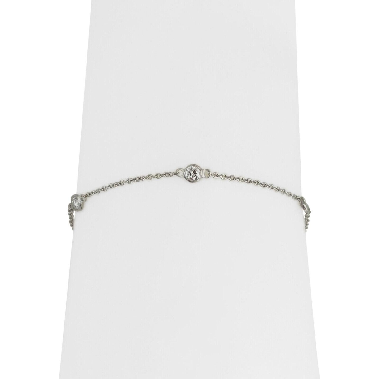 Tiffany & Co. Elsa Peretti Platinum Diamonds by the Yard Bracelet For Sale 2