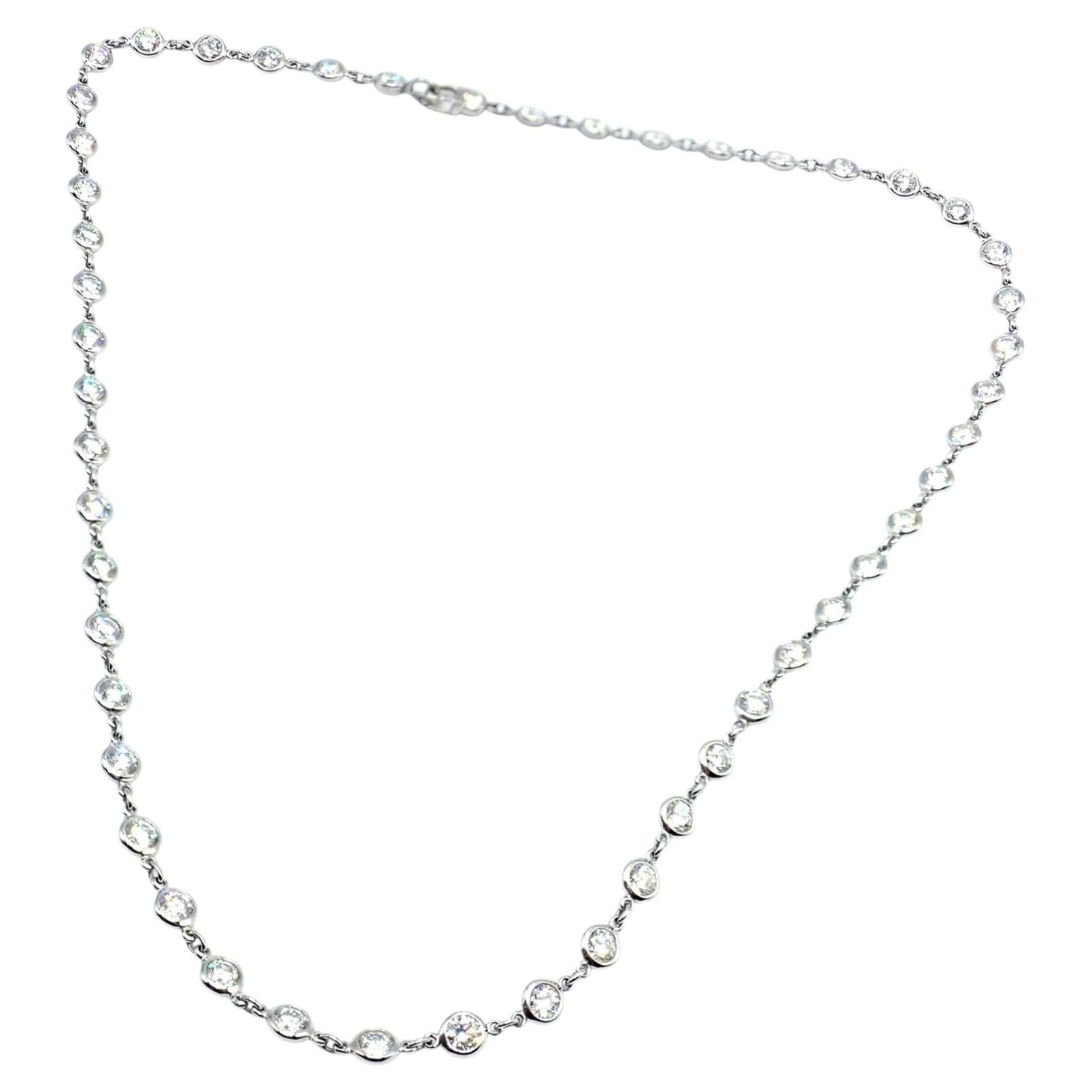 Tiffany & Co. Elsa Peretti Platinum Diamonds By The Yard Link Halskette