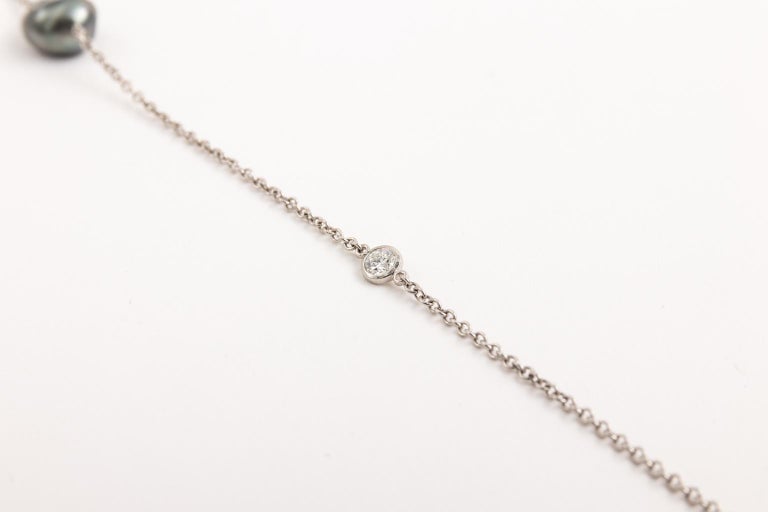 Contemporary Tiffany & Co. Elsa Peretti Platinum Diamonds by the Yard Sprinkle Necklace