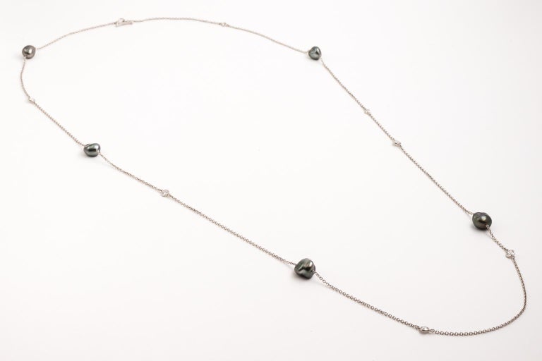 Tiffany & Co. Elsa Peretti Platinum Diamonds by the Yard Sprinkle Necklace 2
