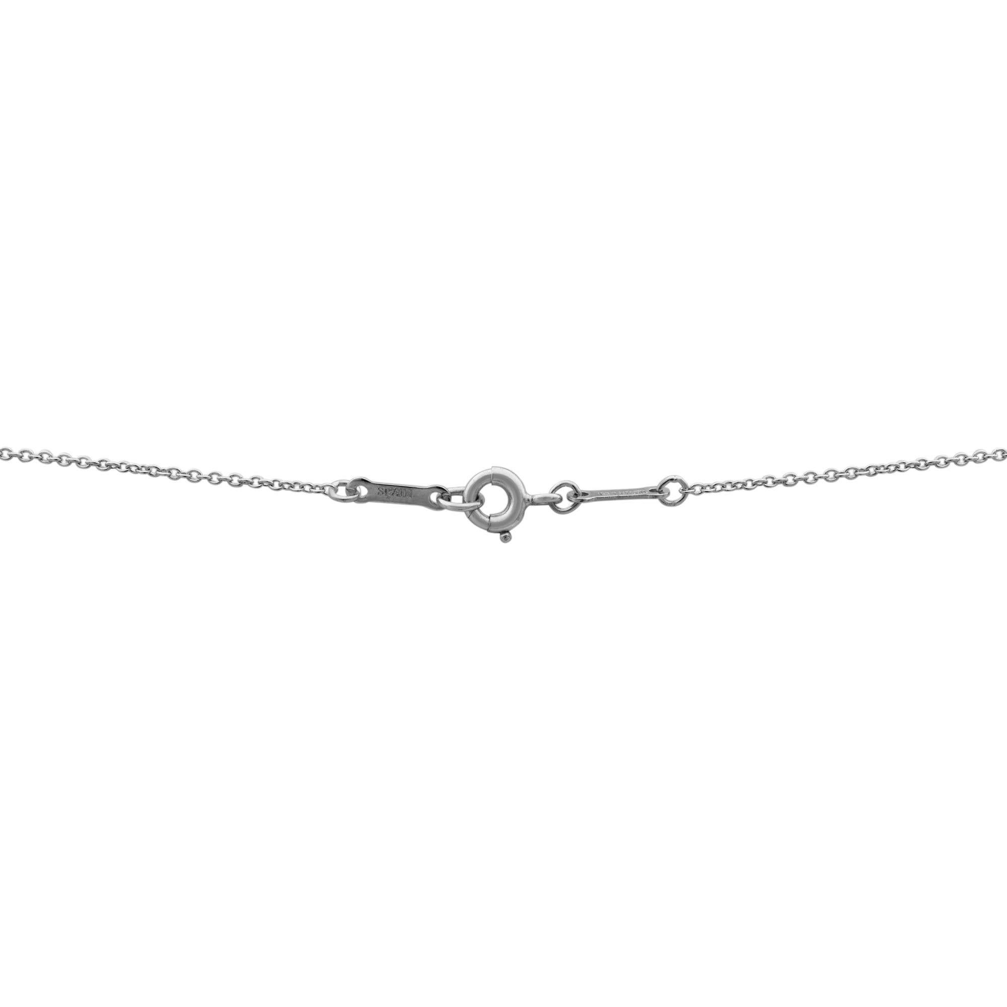Tiffany & Co. Pendentif Elsa Peretti en cœur ouvert en platine et diamants pavés, de 0,95 carat en vente 1