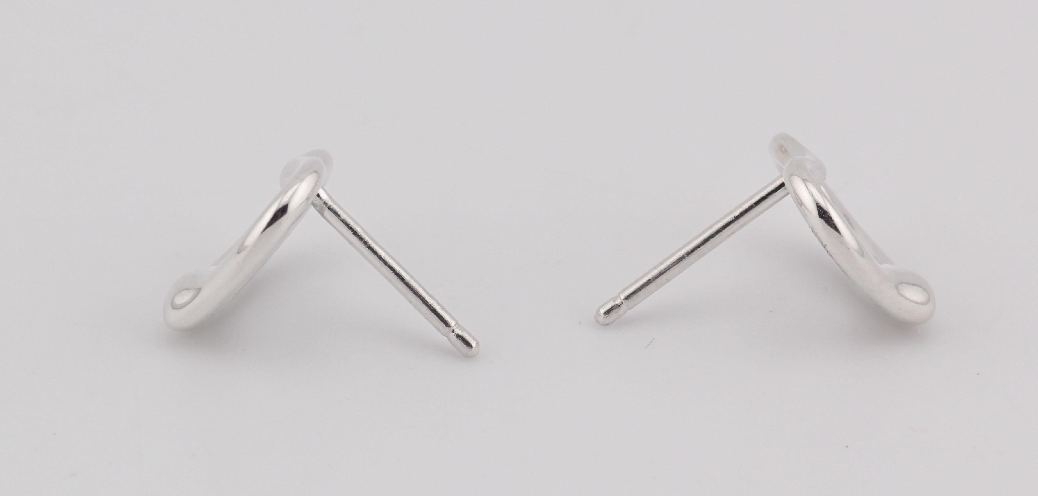 Tiffany & Co. Elsa Peretti  Platino PT950  Orecchini a cuore aperto in vendita 1
