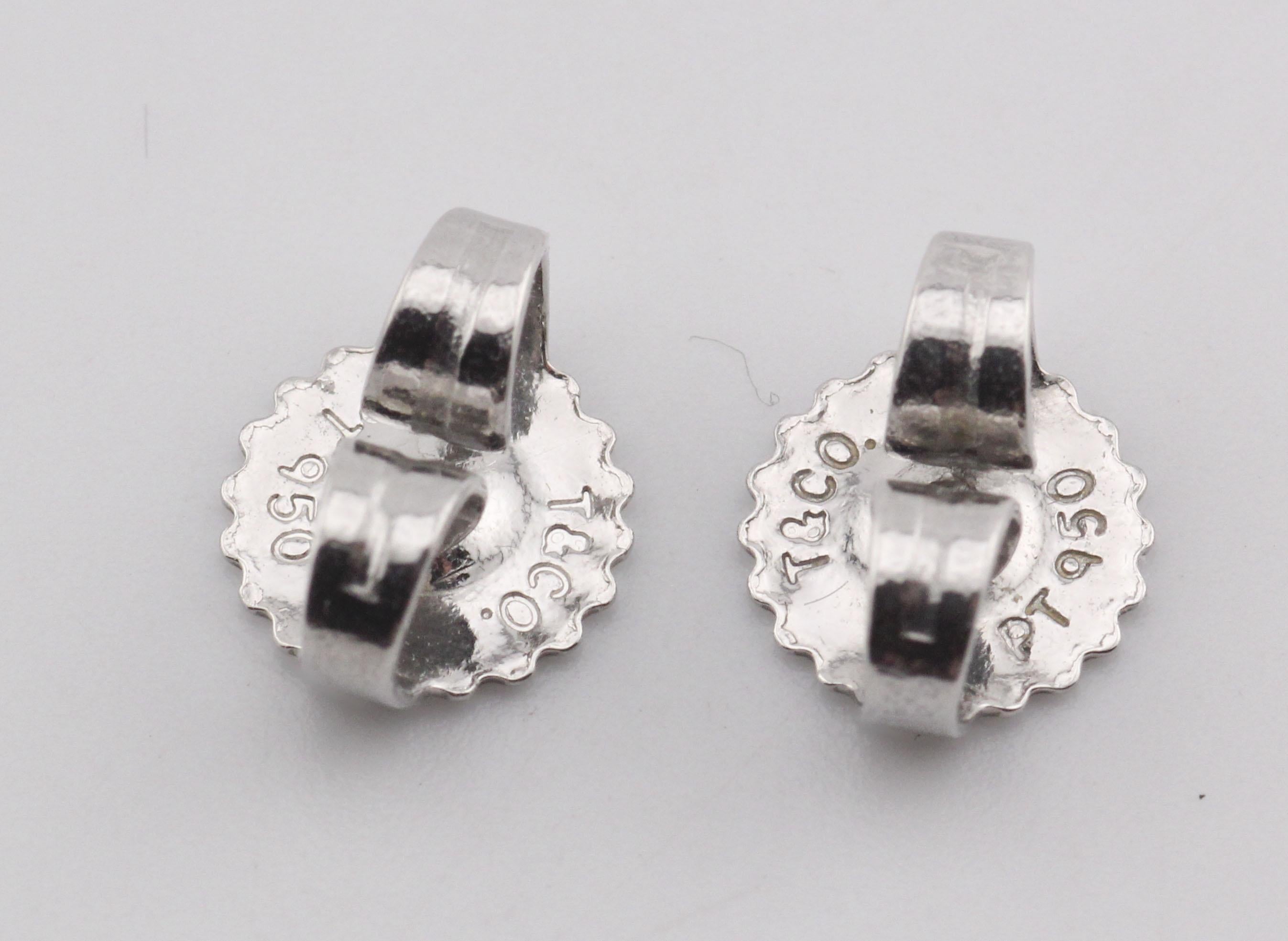 Tiffany & Co. Elsa Peretti  Platino PT950  Orecchini a cuore aperto in vendita 5