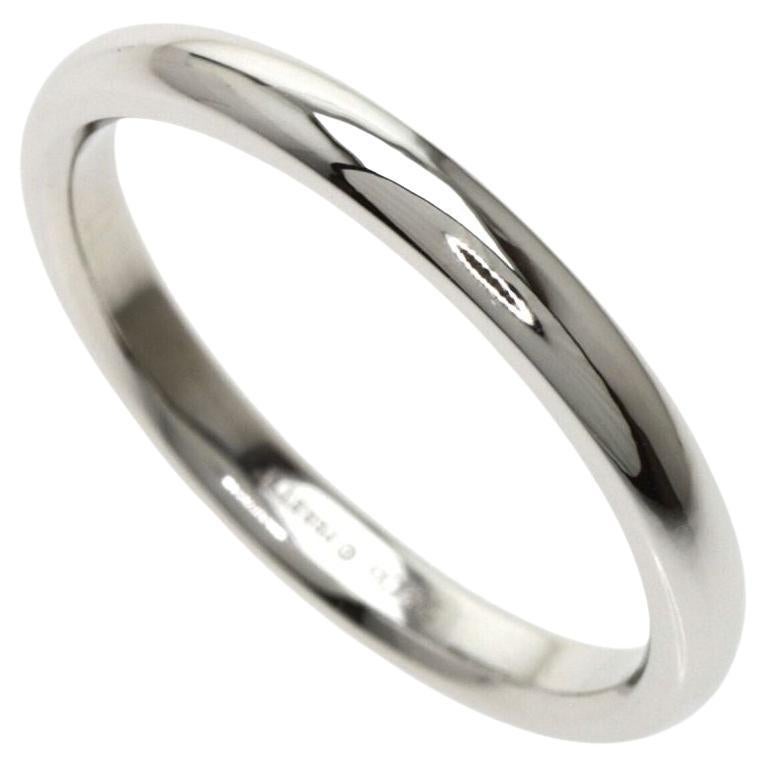 TIFFANY & Co. Elsa Peretti Platinum Stacking Band Ring 8.5  For Sale