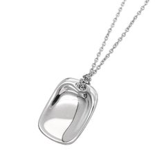 TIFFANY & Co. Elsa Peretti Platinum Tag Pendant Necklace