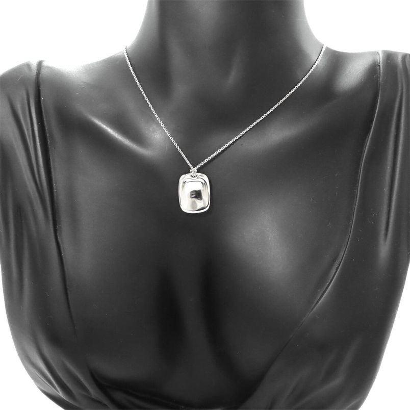 TIFFANY & Co. Elsa Peretti Platinum Tag Pendant Necklace For Sale 1