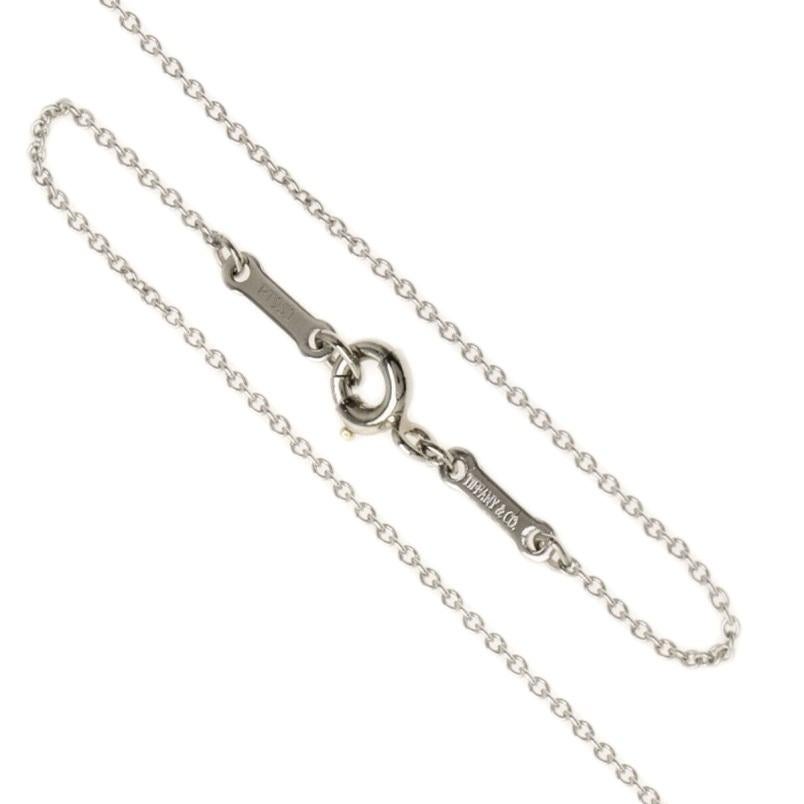 TIFFANY & Co. Elsa Peretti, collier pendentif étiquette en platine en vente 3