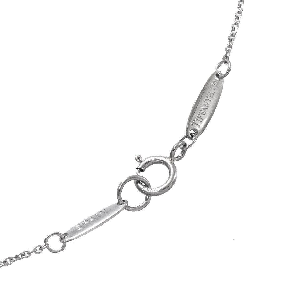 TIFFANY & Co. Elsa Peretti Platinum Tag Pendant Necklace For Sale 4