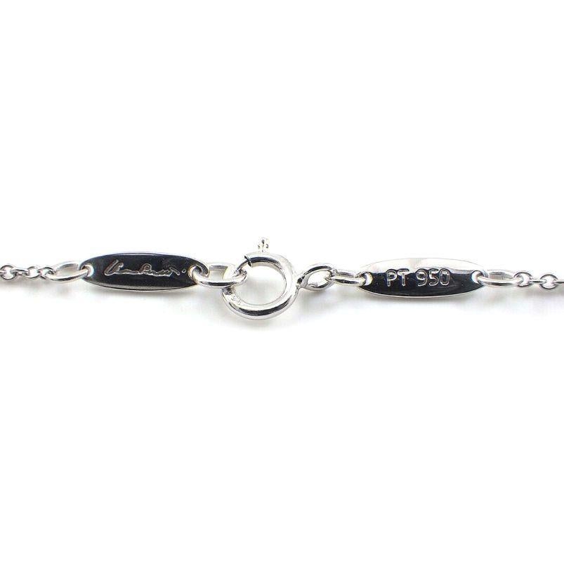 TIFFANY & Co. Elsa Peretti, collier pendentif en platine en forme de larme en vente 5