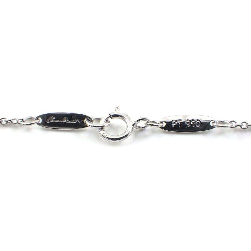 TIFFANY & Co. Elsa Peretti Platinum Teardrop Pendant Necklace For Sale 5