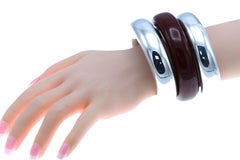 Tiffany & Co., Elsa Peretti Porcelain and Sterling Silver Bangles