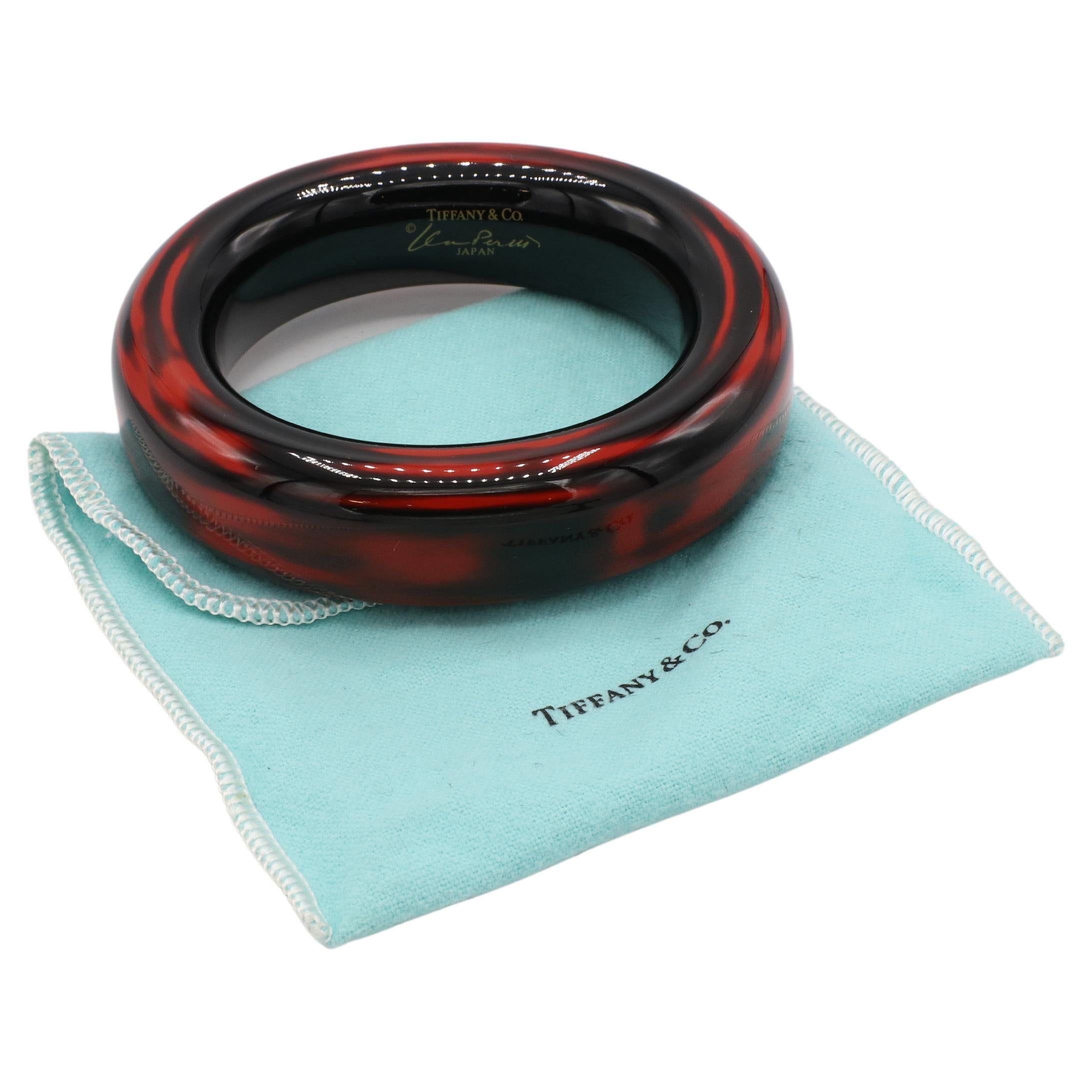 Tiffany & Co. Elsa Peretti - Bracelet laqué rouge et noir  en vente