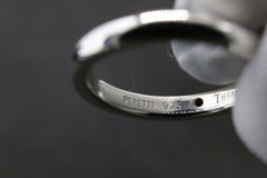 Tiffany & Co. Elsa Peretti Red Ruby Sterling Silver Round Cut Band Ring Size K