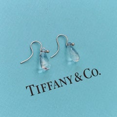 Tiffany & Co. Elsa Peretti - Pendants d'oreilles en cristal de roche et platine