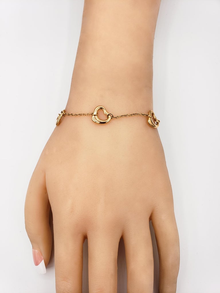 Tiffany and Co. Elsa Peretti Rose Gold Open Heart Bracelet at 1stDibs